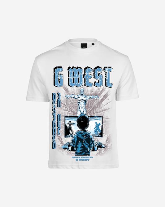 G West Game of G Baby Blue Black Oversized T-Shirt Mens